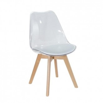 Стул обеденный Тейде - пластиковый стул с мягким сиденьем из поролона и искусств. . фото 3