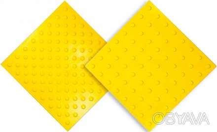 
Тактильна бетонна плитка "Конус" 500х500х60 жовта ГОСТ ISO 23599:2017 є своєрід. . фото 1