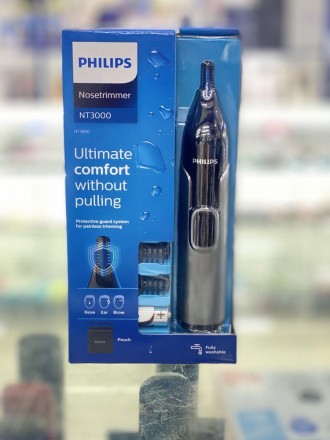 Тример для носа і вух Philips NT3650/16 виробляється в ергономічному дизайні в ч. . фото 3