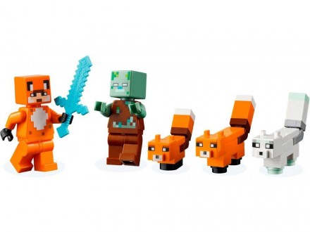Весела гра LEGO Minecraft Лисяча хатина (21178) сповнений персонажів, аксесуарів. . фото 5