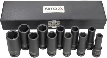 Набор торцевых головок YATO YT-1054 предназначен для затяжки/разборки крепления . . фото 2