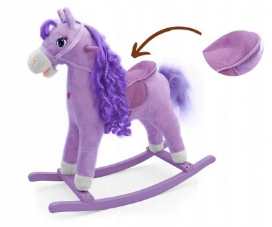 Лошадка качалка детская Princess Фиолетовая 
Уникальная интерактивная игрушка, п. . фото 5