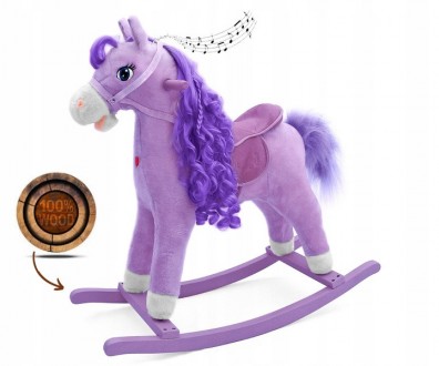 Лошадка качалка детская Princess Фиолетовая 
Уникальная интерактивная игрушка, п. . фото 8
