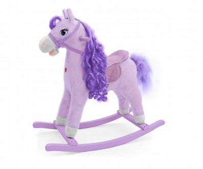 Лошадка качалка детская Princess Фиолетовая 
Уникальная интерактивная игрушка, п. . фото 2