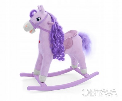 Лошадка качалка детская Princess Фиолетовая 
Уникальная интерактивная игрушка, п. . фото 1