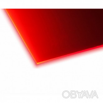 
Акрил (оргскло) литий 3 мм, червоний ФЛУОР – прозорий матеріал, який у кілька р. . фото 1