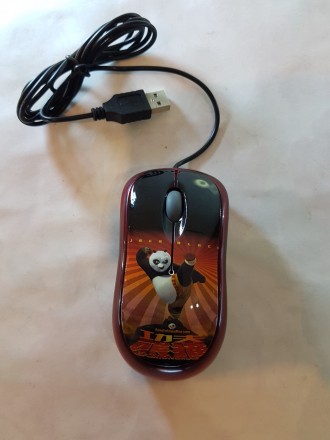 Проводная мышь
Супер симпатичная проводная мультяшная мышка Panda 
Кунг Фу Панда. . фото 2