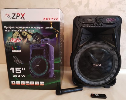 Описание:
Колонка аккумуляторная с микрофоном ZPX ZX 7772 (USB-BT-FM-TWS)
Портат. . фото 11