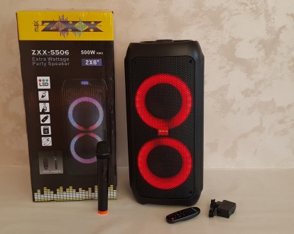 Описание
Колонка портативная с радиомикрофоном ZXX-5506 (USB/Bluetooth/FM/LED/TW. . фото 11