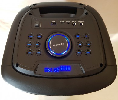 Опис
Колонка портативна з радіомікрофонами Goldteller GT-5070 (USB/Bluetooth/FM/. . фото 7