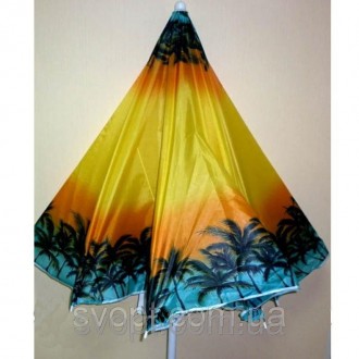Зонт пляжный круглый, диаметр 2 м, 8 спиц, двойная ткань, с наклоном, пальма.
Ле. . фото 3