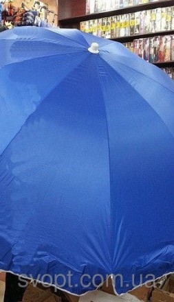 Зонт круглий, фактичний діаметр 1.7 м, з срібним напиленням .
Матеріал: поліесте. . фото 8