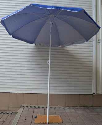 Зонт круглий, фактичний діаметр 1.7 м, з срібним напиленням .
Матеріал: поліесте. . фото 5