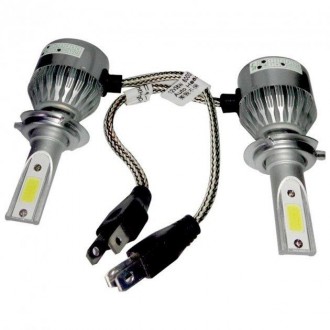 Комплект светодиодных автомобильных фар головного света HeadLight С6-H7 12v COBС. . фото 4