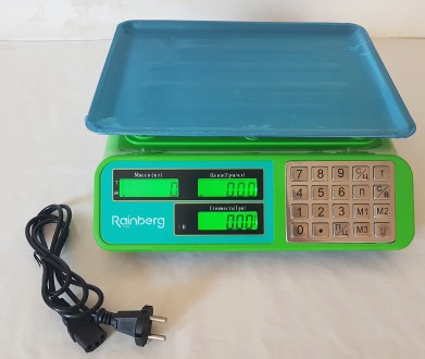 Опис:
Торгові електронні ваги до 55 кг Rainberg RB-303 (з металевими кнопками)
В. . фото 10