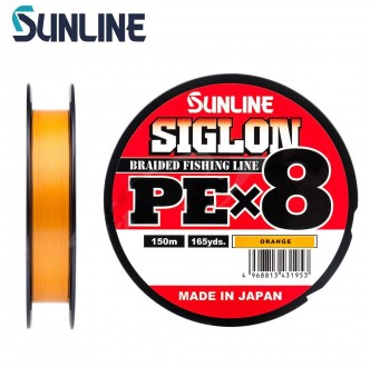 Шнур Sunline Siglon PE х8 150m (оранж.) #0.3/0.094mm 5lb/2.1kg
Sunline 63052880
. . фото 2