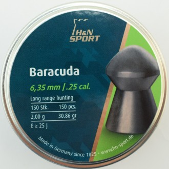 Пули пневматические H&N Baracuda 6,35 mm
Рекомендуемая дульная энергия – 16-50 Д. . фото 2