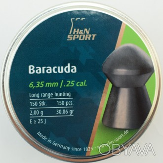 Пули пневматические H&N Baracuda 6,35 mm
Рекомендуемая дульная энергия – 16-50 Д. . фото 1