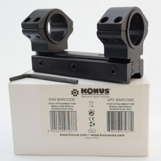 Моноблок Konus для оптики 25-30 мм, универсальный 11-21 мм
Моноблок для прицела . . фото 2