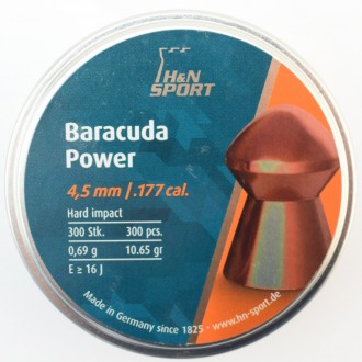 Пули H&N Baracuda Power 4.5 мм 0.69гр 300шт/уп 
Тяжелые чрезвычайно точные пули . . фото 2