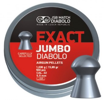 Пульки JSB Diabolo Exact Jumbo 5.52мм, 1.03г (500шт). Кременчуг. фото 1 Пульки JSB Diabolo Exact Jumbo 5.52мм, 1.03г (500шт). Кременчуг. фото 1