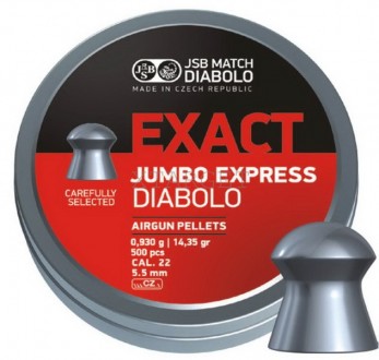 Пульки JSB Diabolo Exact Jumbo Express 5.52 мм, 0.93г (500шт). Кременчуг. фото 1 Пульки JSB Diabolo Exact Jumbo Express 5.52 мм, 0.93г (500шт). Кременчуг. фото 1
