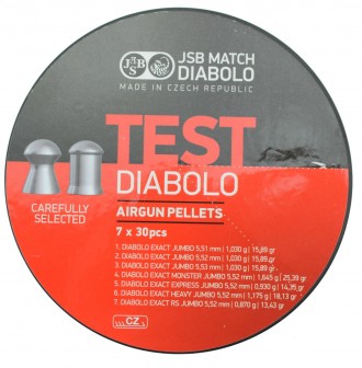 Пули для пневматического оружия JSB Diabolo Test Exact Jumbo
Набор включает в се. . фото 2
