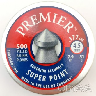 Пули Crosman Super Point 4.5 мм, 500 шт., 0.51 гр
Высококачественные остроконечн. . фото 1