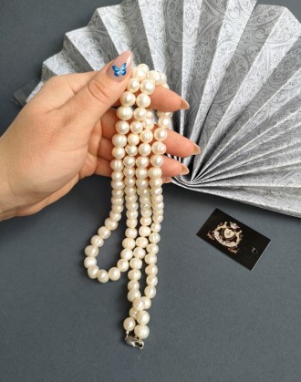 Пропонуємо до Вашої уваги чарівне намисто з натуральних перлів. 
Метал : ювелірн. . фото 5