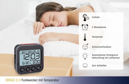 Цифровой радиоуправляемый будильник с температурой BINGO 2.0
 
Особенности:
Инту. . фото 4