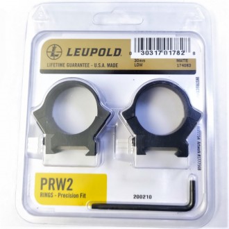Кольца стальные Leupold PRW2 30 мм, низкие 
Низкие кольца Leupold PRW2 постоянно. . фото 2