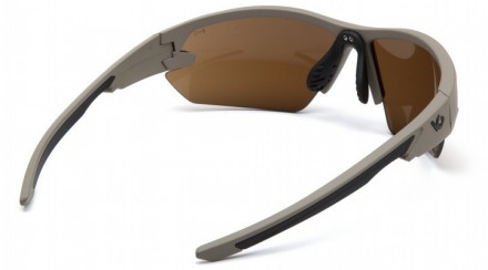 Открытыте защитные очки Venture Gear Tactical SEMTEX Tan (Anti-Fog) (bronze) кор. . фото 5