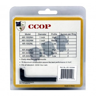 Кольца для пневматики CCOP AR-3002NL, на 11 мм, низкие 30 мм
Качественные кольца. . фото 4