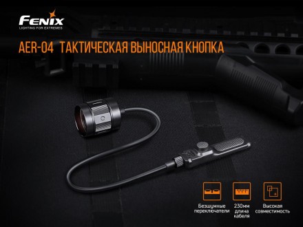 Выносная кнопка Fenix AER-04 для фонарей Fenix HT18 / Fenix TK22 UE / Fenix TK30. . фото 7