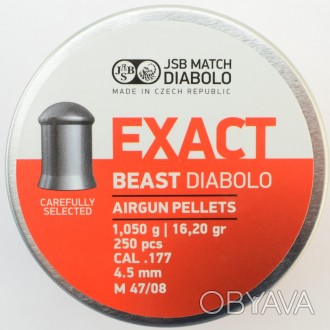 Пули пневматические JSB Diabolo Exact Beast 4.52 мм , 1.05 гр. (250шт/уп)
Благод. . фото 1
