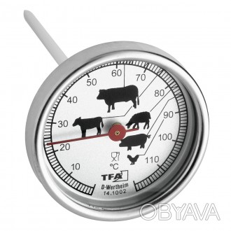 Термометр TFA для смаження з нержавіючої сталі 14.1002
Для перевірки внутрішньої. . фото 1