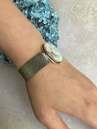  Пропонуємо до Вашої уваги браслет-манжет з натуральним каменем ларимар в сріблі. . фото 6