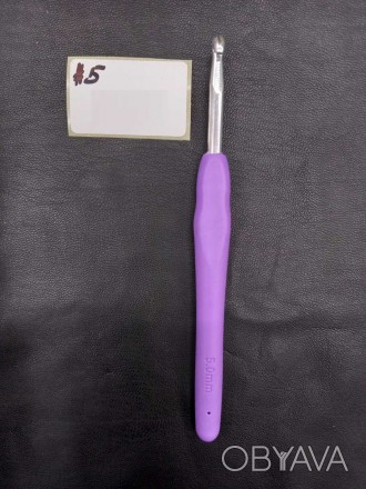 Гачок для в'язання 5 мм
 Данный крючок для вязания имеет металлический стержень . . фото 1