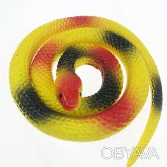  Резиновая змея 70см желтая FG1-0205 Размеры: 70см
 Цвет: желтый
 Материал: рези. . фото 1