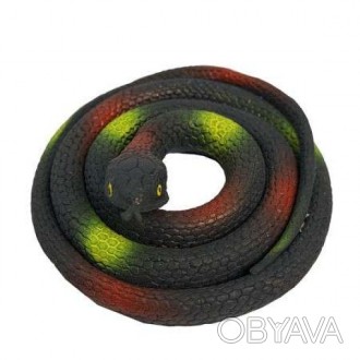  Резиновая змея 70см черная FG1-0110 Размеры: 70см 
 Цвет: черный 
 Материал: ре. . фото 1