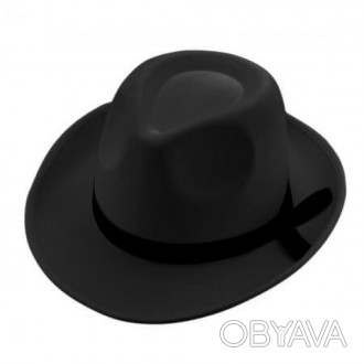 Шляпа Мужская ( черная ) KSH-1072 Ширина, см: 31 Высота, см: 11 Длинна, см: 31 . . фото 1