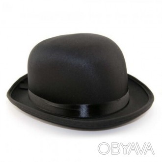  Шляпа Котелок атласный (черный) KSH-4808 Ширина, см:28 Высота, см:10 Длинна, см. . фото 1