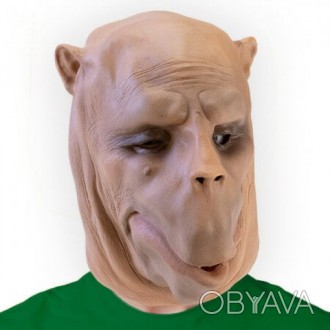  Реалістична латексна маска Людина-Верблюд KM1-2802 Колір: бежевий Матеріал: спі. . фото 1