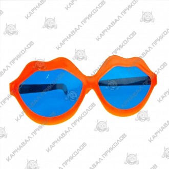  Очки Гигант Губы (оранжевый) POС-2484 Размеры: 26х10,5х13см Цвет: оранжевы й Ма. . фото 3