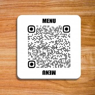 Металева табличка-наклейка для меню — qr коду в ресторан кафе бар-паб із лого за. . фото 8