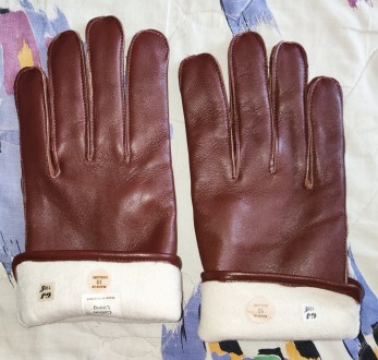 Кожаные перчатки GJ, made in England, подкладка 100%-cotton, размер-10, на средн. . фото 6