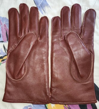 Кожаные перчатки GJ, made in England, подкладка 100%-cotton, размер-10, на средн. . фото 5