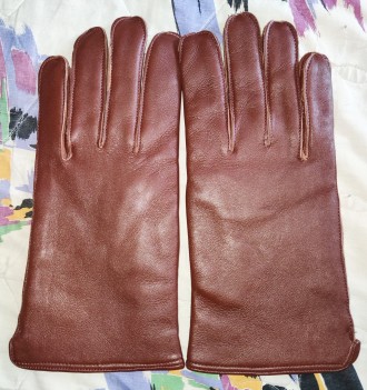 Кожаные перчатки GJ, made in England, подкладка 100%-cotton, размер-10, на средн. . фото 4