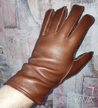 Кожаные перчатки GJ, made in England, подкладка 100%-cotton, размер-10, на средн. . фото 1