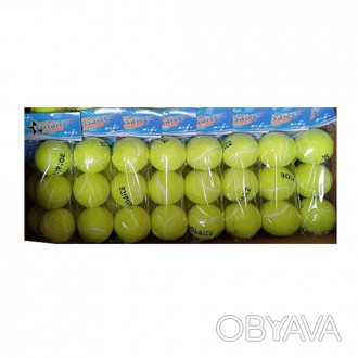 Тенісні м'ячі MS 3102 (80шт)6см,3шт, в пакеті 25-11-6см. . фото 1